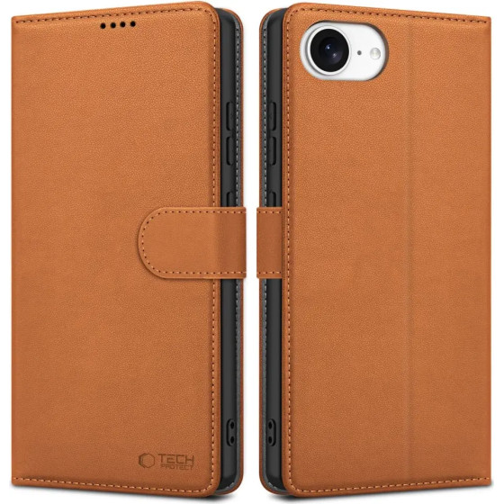 Tech-Protect Wallet Case for iPhone 16e - Brown - (27315-0)