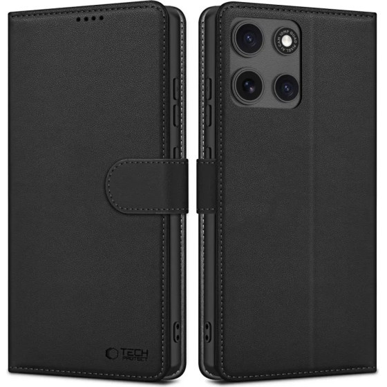 Tech-Protect Wallet Case for Motorola Moto G15 / G15 Power - Black - (27250-0)