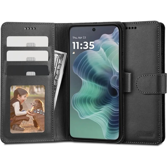 Tech-Protect Wallet Case for Motorola Moto G25 5G - Black - (26495-0)