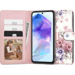 Tech-Protect Wallet Case for Samsung Galaxy A55 5G - Pink Flowers - (25015-0)