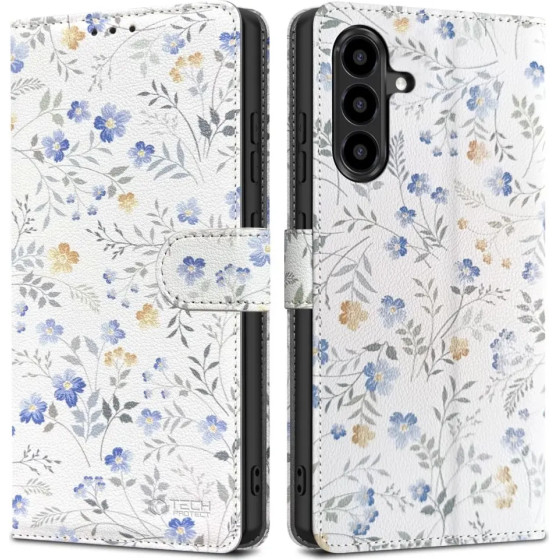 Tech-Protect Wallet Case for Samsung Galaxy A56 5G - White Daisies - (27479-0)