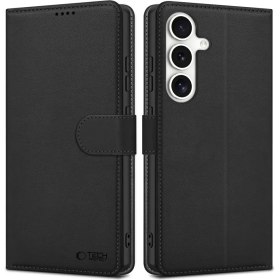 Tech-Protect Wallet Case for Samsung Galaxy S25 - Black - (26999-0)