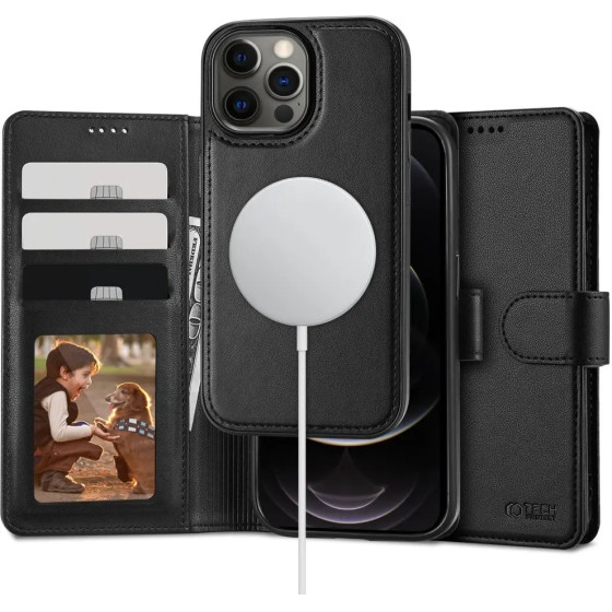 Tech-Protect Wallet MagSafe case for iPhone 12 / 12 Pro - black - (23412-0)