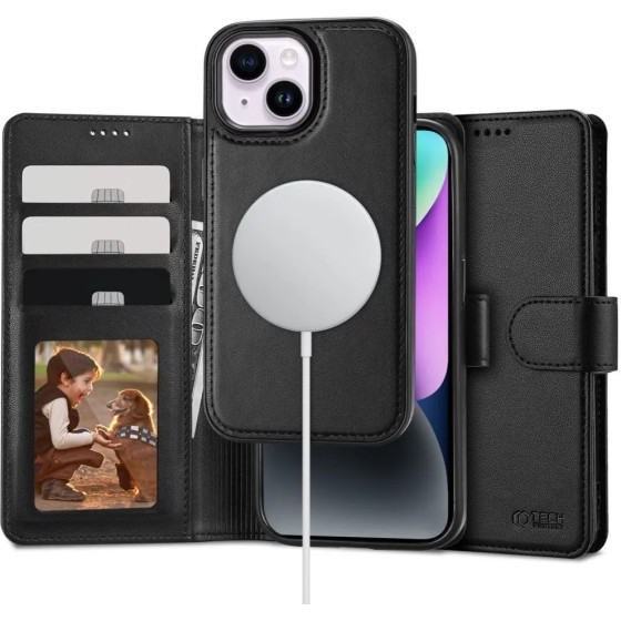 Tech-Protect Wallet MagSafe case for iPhone 15 - black - (23629-0)