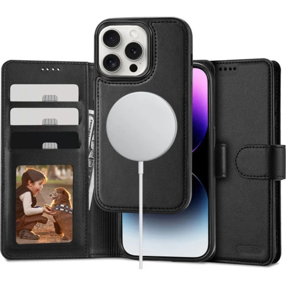 Tech-Protect Wallet MagSafe case with wallet for iPhone 16 Pro - black - (25499-0)
