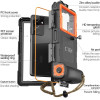 Tech-Protect Waterproof Case IPX8 for 4.7-6.7 Smartphones - Black and Orange - (25423-0)