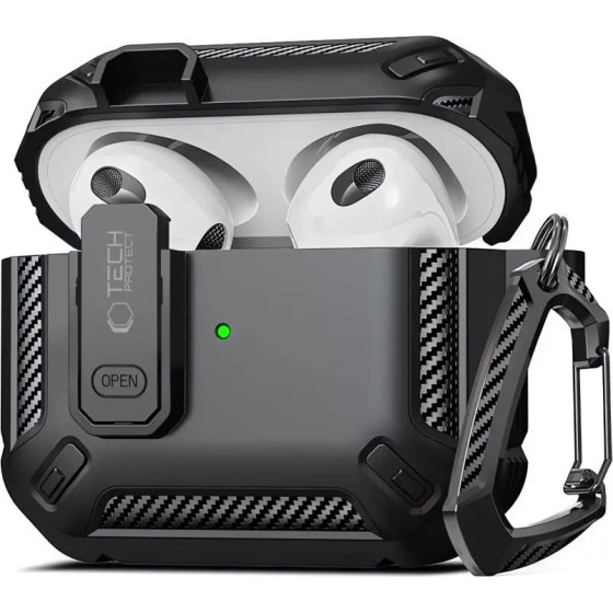 Tech-Protect X-Carbo Case for AirPods Pro 1 / 2 - Black - (22008-0)