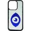 Vivid Sequin Case Apple Iphone 14 Pro Max Silver/Blue - (CS-Fshn Glt 9-2403006)