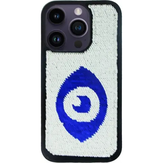 Vivid Sequin Case Apple Iphone 14 Pro Max Silver/Blue - (CS-Fshn Glt 9-2403006)