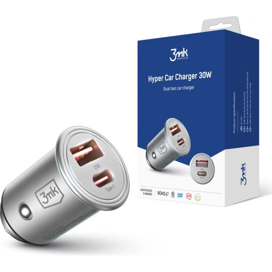 3MK Protection Accessories - 3MK Hyper Car Charger 30W - (142079-0)