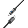 Acefast C15-04 USB-C - USB-C Cable With Display 480Mb/s 66W 1.2m - Black - (C15-03)