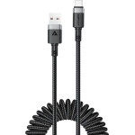 Acefast USB-A - USB-C Cable Spring 480Mb/s 3A 1.2m - Black - (C14-04)