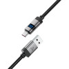 Acefast USB-A - USB-C Cable With Display 480Mb/s 66W 1.2m - Black - (C15-04)