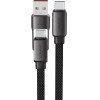 Acefast USB-C - USB-A / USB-C Cable 480Mb/s 3A 0.2m - Black - (C13-05)