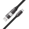 Acefast USB-C - USB-A / USB-C Cable 480Mb/s 3A 1.2m - Black - (C13-04)