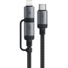 Acefast USB-C - USB-C / Lightning Cable 480Mb/s 3A 1.2m - Black - (C20-01)