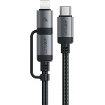 Acefast USB-C - USB-C / Lightning Cable 480Mb/s 3A 1.2m - Black - (C20-01)