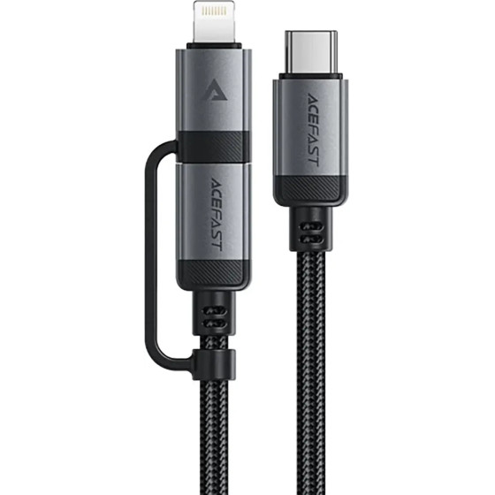 Acefast USB-C - USB-C / Lightning Cable 480Mb/s 3A 1.2m - Black - (C20-01)