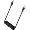 Acefast USB-C - USB-C Spring Cable 480Mb/s 3A 1.2m - Black - (C14-03)