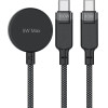 Acefast USB-C 3in1 Cable - 2x USB-C / Qi 480Mb/s 100W 1.2m - Black - (C6-11)