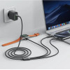 Acefast USB-C 3in1 Cable - 2x USB-C / Qi 480Mb/s 100W 1.2m - Black - (C6-11)