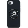 Karl Lagerfeld Liquid Silicone Karl & Choupette Heads Case With Magsafe For Iphone 16e - Black - (KF002581-0)