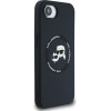 Karl Lagerfeld Liquid Silicone Karl & Choupette Heads Case With Magsafe For Iphone 16e - Black - (KF002581-0)