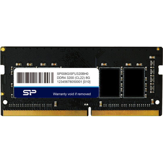 Silicon Power Industrial ����� DDR4 Sodimm 8GB, 3200MHz, CL22, -20~95 �C - (SP008GISFU320BH0)