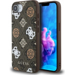 Guess Pu 4G Peony Case With Magsafe For Iphone 16e - Brown - (GUHMPSE4P4PWPW)