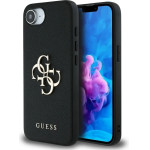 Guess Pu Grained 4G Metal Logo Case For Iphone 16e - Black - (GUE004478-0)