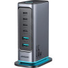 Joyroom multi-Port Gan Charger 65W Eu 4x USB-C 2x USB-A - Dark Gray - (JR-TCM02)