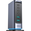 Joyroom multi-Port Gan Charger 65W Eu 4x USB-C 2x USB-A - Dark Gray - (JR-TCM02)