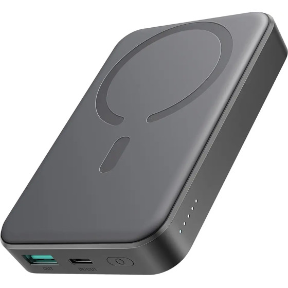 Joyroom Powerbank JR-W020 20W 10000mAh Magsafe + USB-C - USB-C Cable 0.25m - Black - (6941237118455)