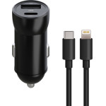 Maxlife Car Charger MXCC-01 Pd 20W + Data Cable Lightning 20W Black - (MXCC-04LIB)