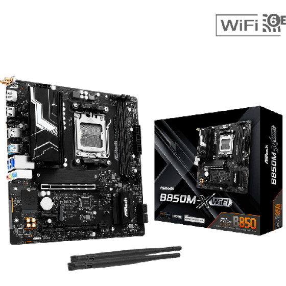 Asrock B850M-X Motherboard Micro Atx �� Amd AM5 Socket - (90-MXBR10-A0UAYZ)