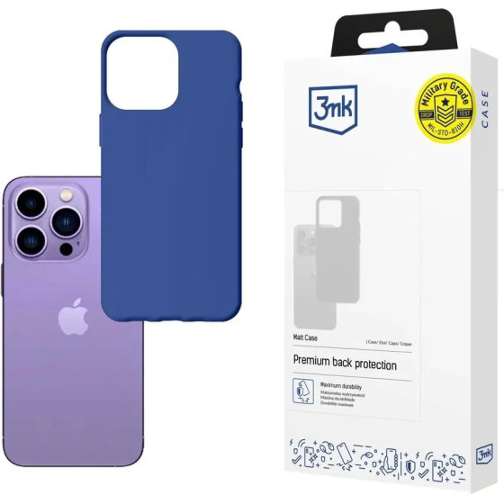 3MK Protection Case For Iphone 14 Pro From The 3MK Matt Case Series - Blue - (143913-0)