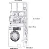 Home Use ������� ������� �� 3 �����, ���������, 65x25x175cm, ����� - (HUH-0222)