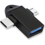 Powertech ���������� Usb �� USB-C & Micro Usb 5Gbps, ������ - (CAB-UC090)