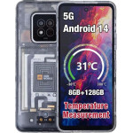 AGM Smart ��������� ������ �������� 5G, 8������, ��������� �� ����� IP68/69� (8GB/128GB), Android 14 �� Bluetooth, USB, SD, NFC, GPS, Dual SIM, Camera, ����� 6.78? ��� ������� ���������� - (X6 Phantom)