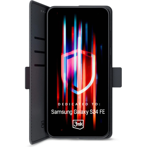 3MK Protection 3MK Wallet Case For Samsung Galaxy S24 Fe - Black - (W-3WalCas-SaS24FE-0)