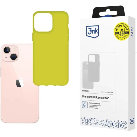 3MK Protection Case For Iphone 14 From The 3MK Matt Case Series - Lime Green - (143862-0)