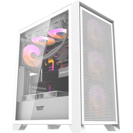 Darkflash DRX70 Mesh ���� ���������� (�����) + 4 ����������� Rgb - (DRX70 Mesh WHITE)