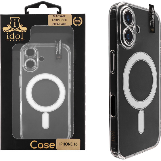 Idol 1991 ���� Iphone 16 6.1'' Magsafe Antishock Clear Air Back Cover Tpu Full Camera Protection ������� - (5205308376207)