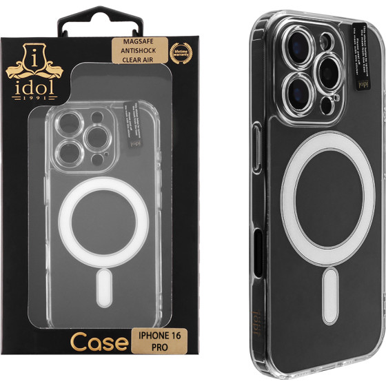 Idol 1991 ���� Iphone 16 Pro 6.3'' Magsafe Antishock Clear Air Back Cover Tpu Full Camera Protection ������� - (5205308376177)
