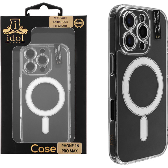 Idol 1991 ���� Iphone 16 Pro Max 6.9'' Magsafe Antishock Clear Air Back Cover Tpu Full Camera Protection ������� - (5205308376160)