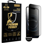 Idol 1991 Tempered Glass Iphone 16E 6.1'' 9H 0.25mm Premium Privacy Antispy Semi Curved Full Glue BLACK - (5205308382628)