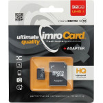 Imro Memory Card Microsd 32GB 100MB/s Class 10 Uhs I With Adapter SD