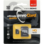 Imro Memory Card Microsd 4GB 100MB/s Class 10 Uhs I With Adapter SD