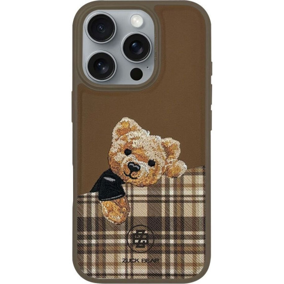 Zuck Bear Case Darren Compatible With Magsafe 16 Pro Max Champaign gold