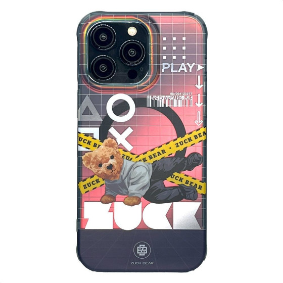 Zuck Bear Case New York Never Sleeps Mag Compatible With Magsafe For Iphone 15 Pro Queens spark